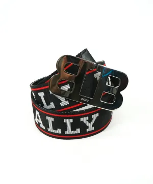 BALLY - Mirror "B" Buckle LOGO Fabric strap Reversible Belt -  42W (105)