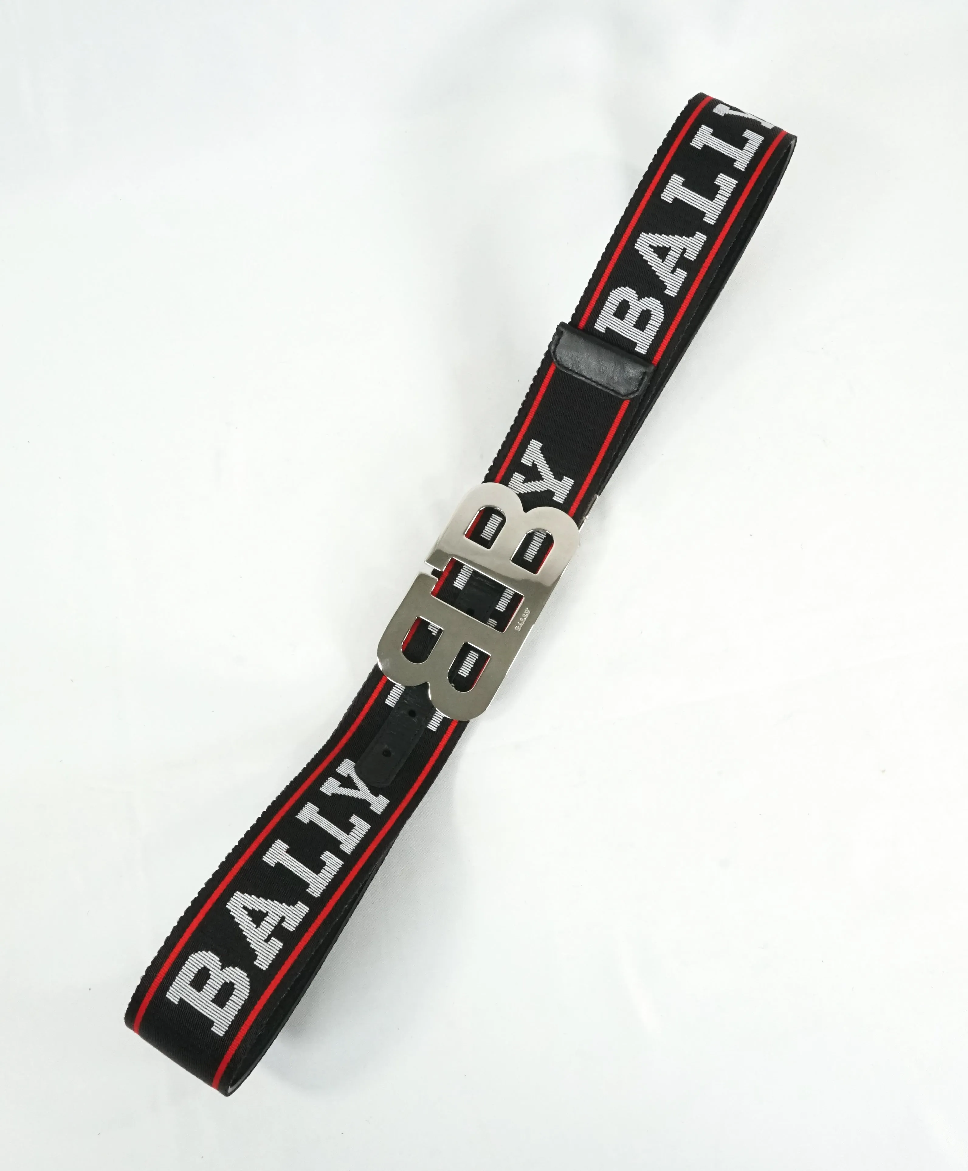 BALLY - Mirror "B" Buckle LOGO Fabric strap Reversible Belt -  42W (105)