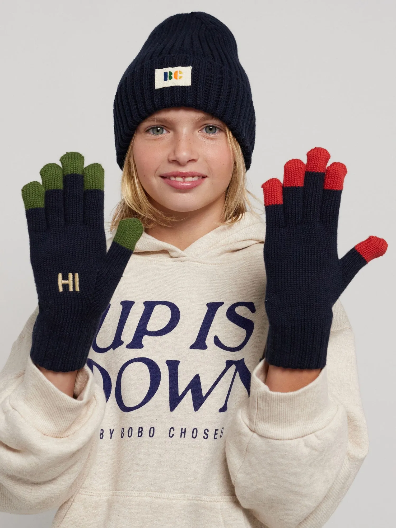 B.C Colored Fingers Knitted Gloves