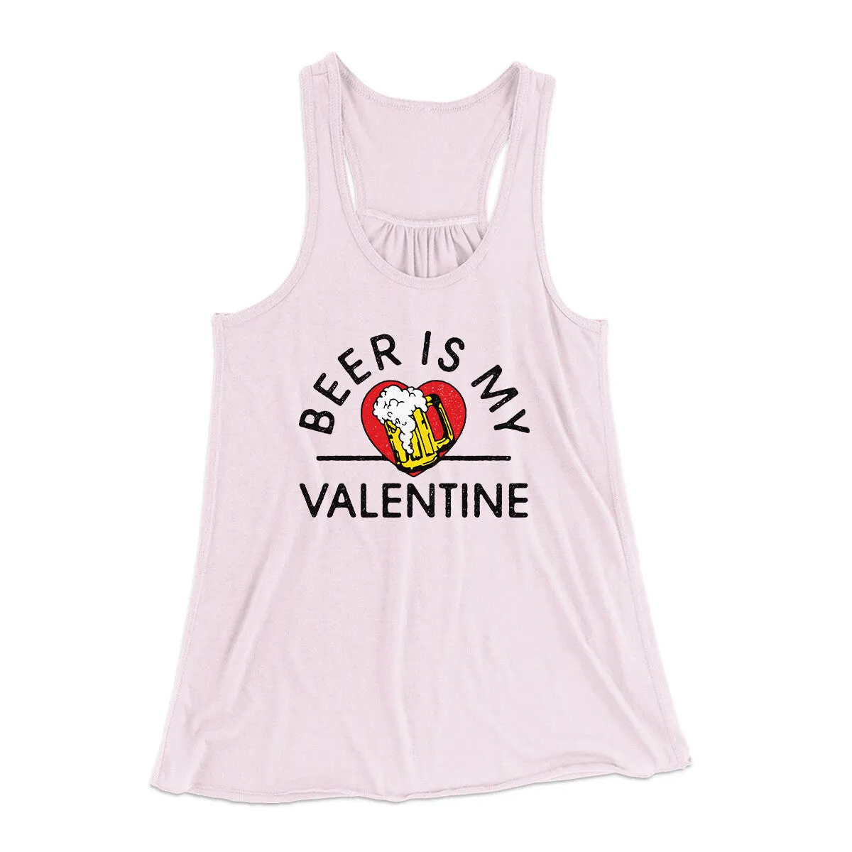 Beer Is My Valentine Women's Flowey Racerback Tank Top