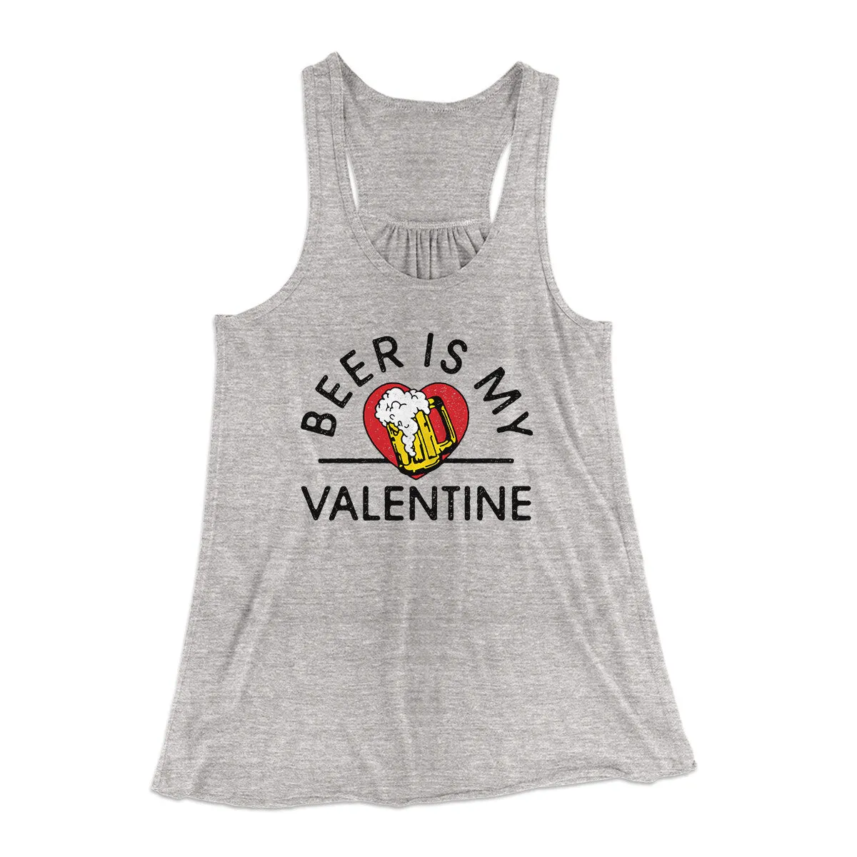 Beer Is My Valentine Women's Flowey Racerback Tank Top