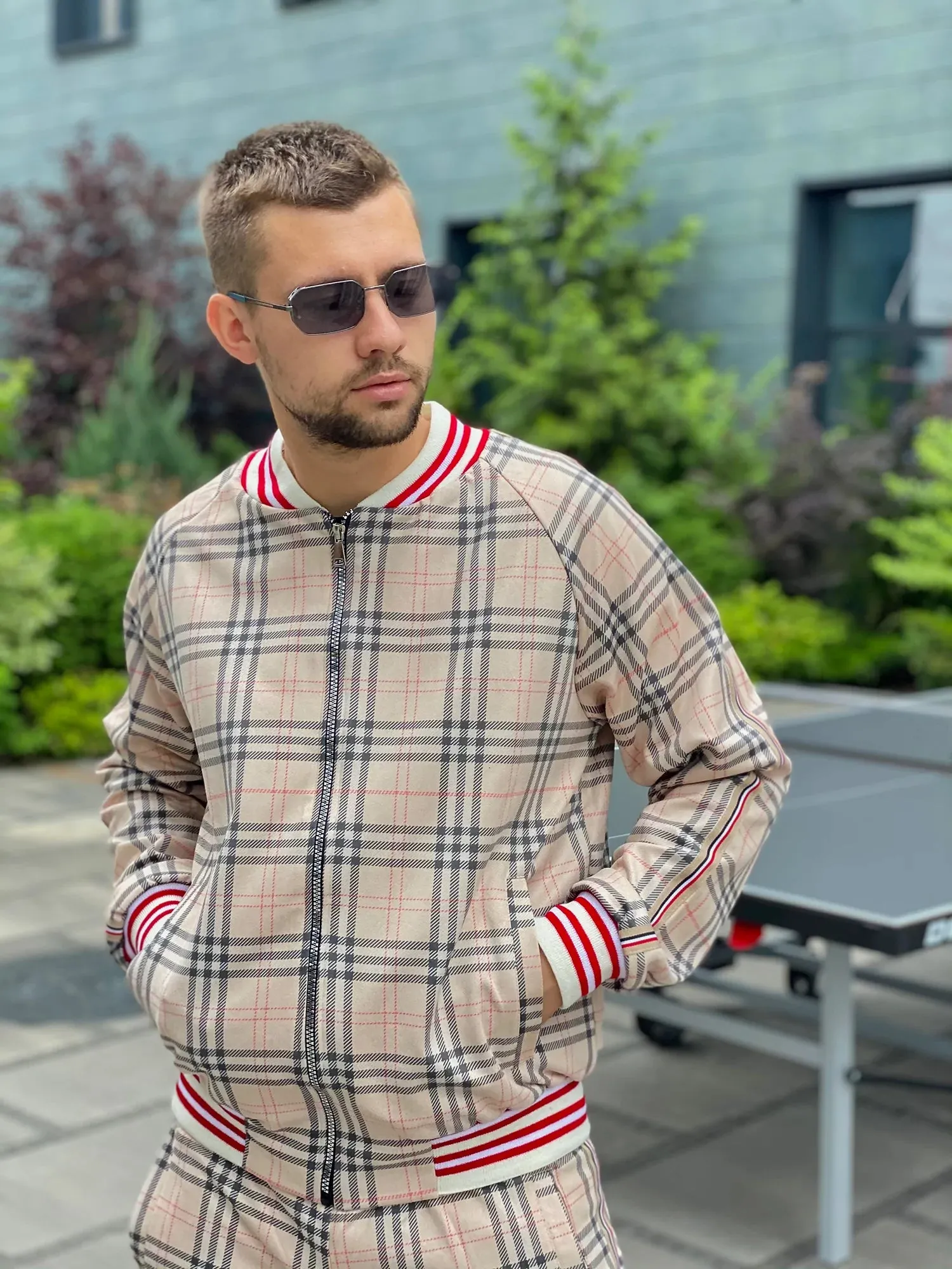 Beige Tartan Tracksuit Men's TheGentlemen™
