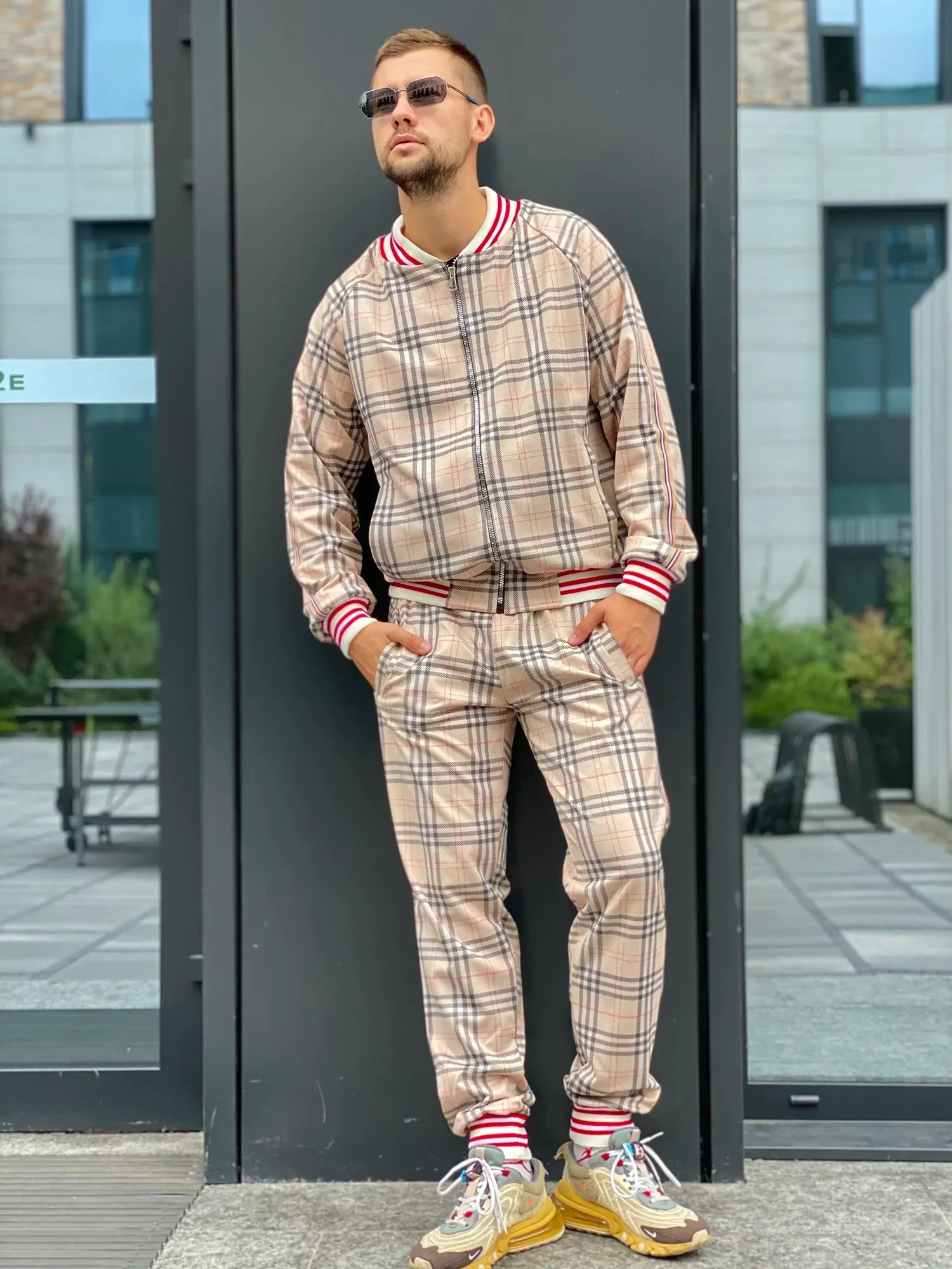 Beige Tartan Tracksuit Men's TheGentlemen™