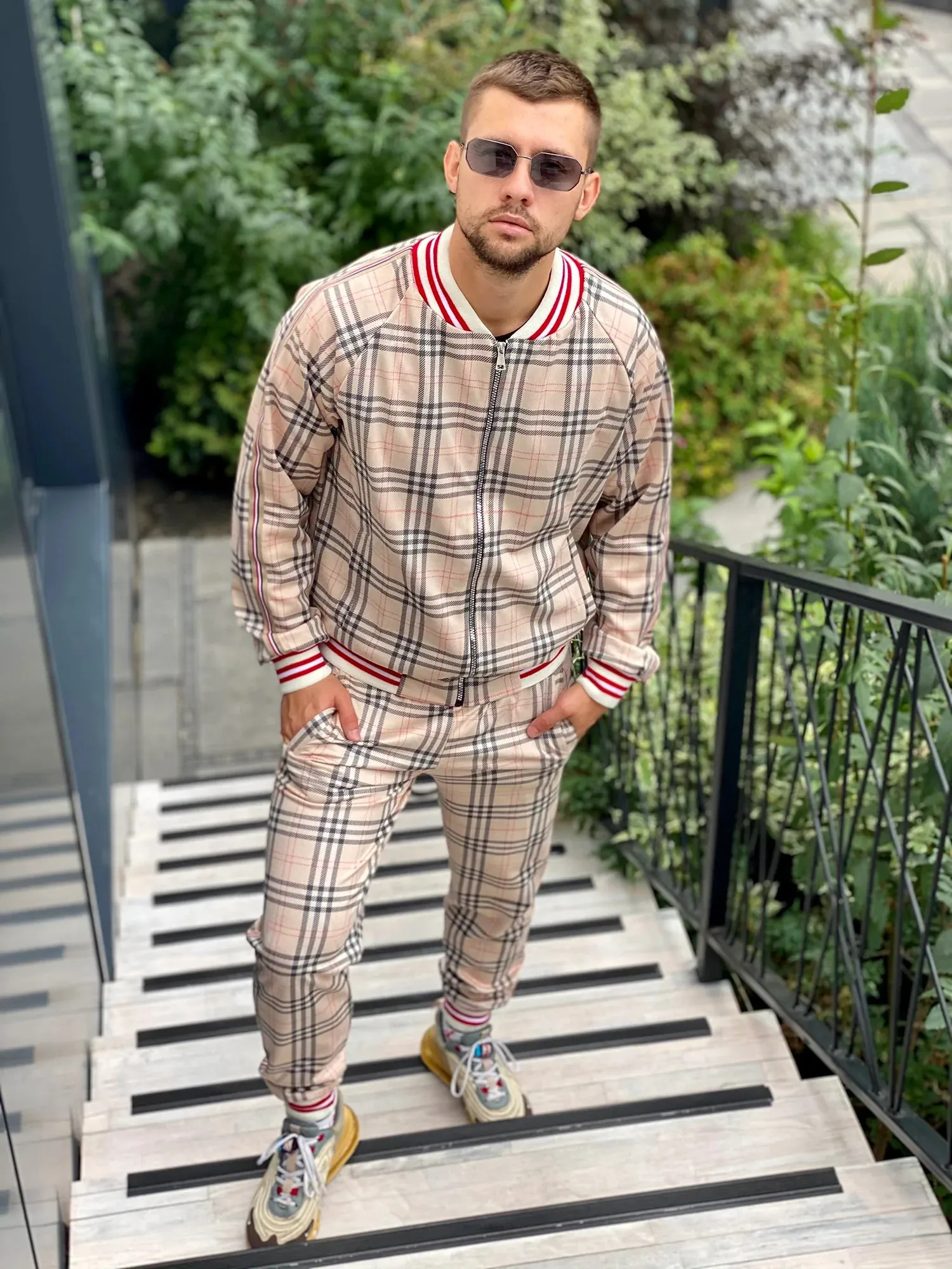 Beige Tartan Tracksuit Men's TheGentlemen™