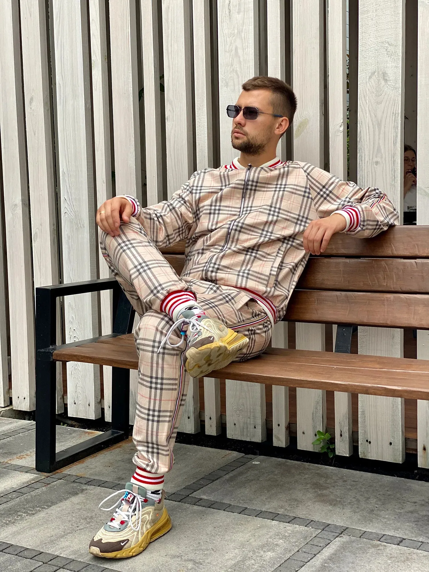 Beige Tartan Tracksuit Men's TheGentlemen™