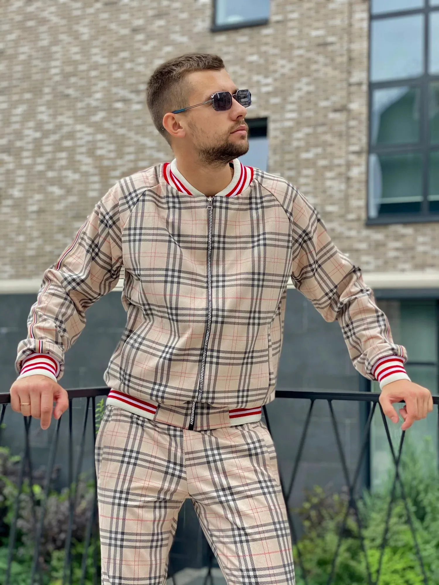 Beige Tartan Tracksuit Men's TheGentlemen™