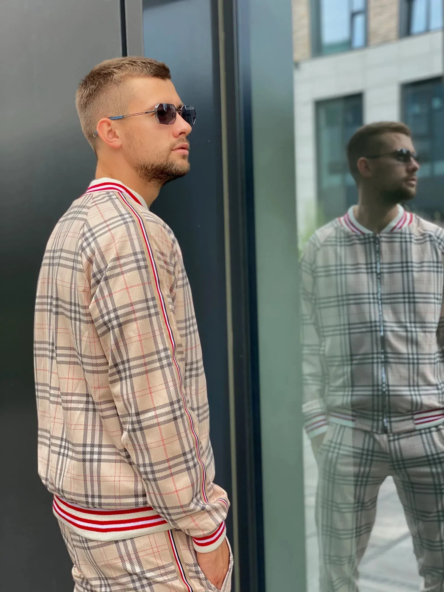 Beige Tartan Tracksuit Men's TheGentlemen™