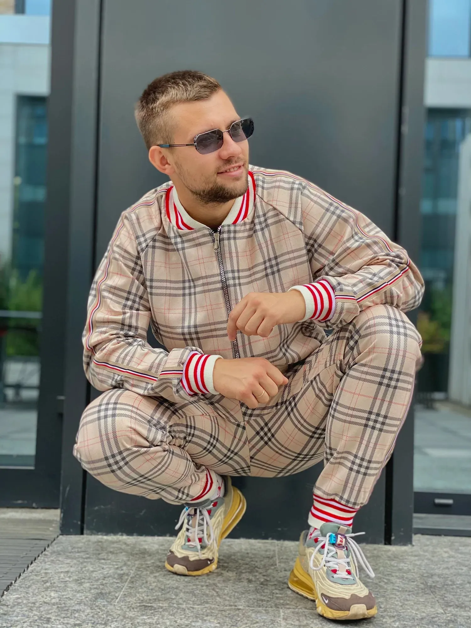 Beige Tartan Tracksuit Men's TheGentlemen™