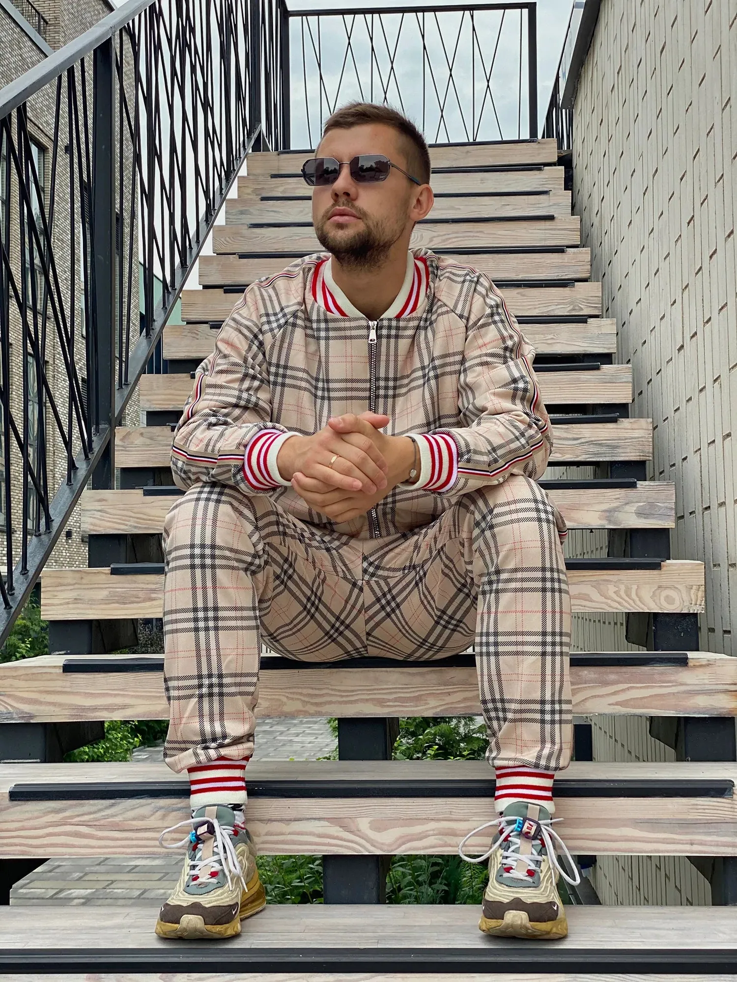 Beige Tartan Tracksuit Men's TheGentlemen™
