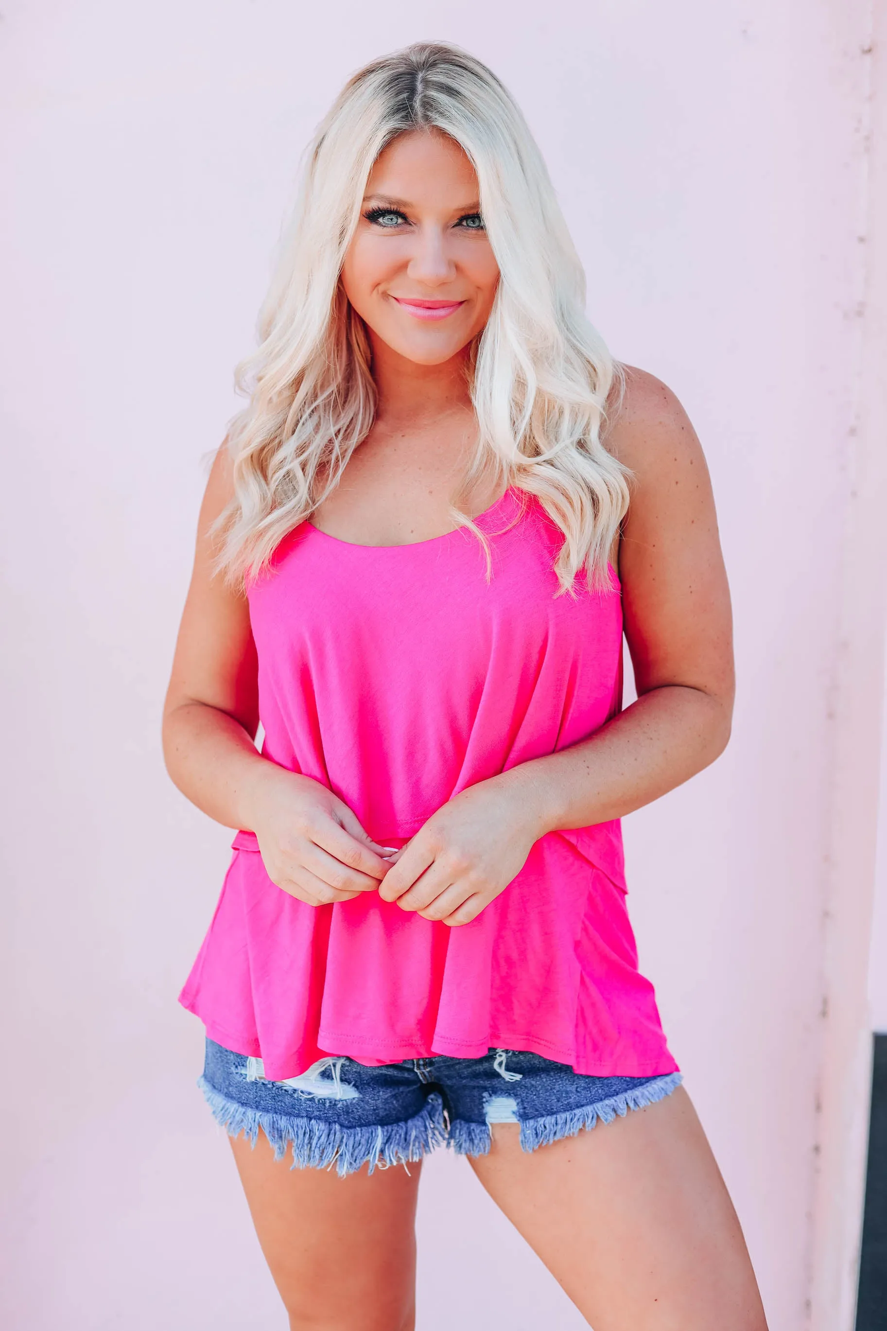 BellaRosa Tiered Tank - Pink