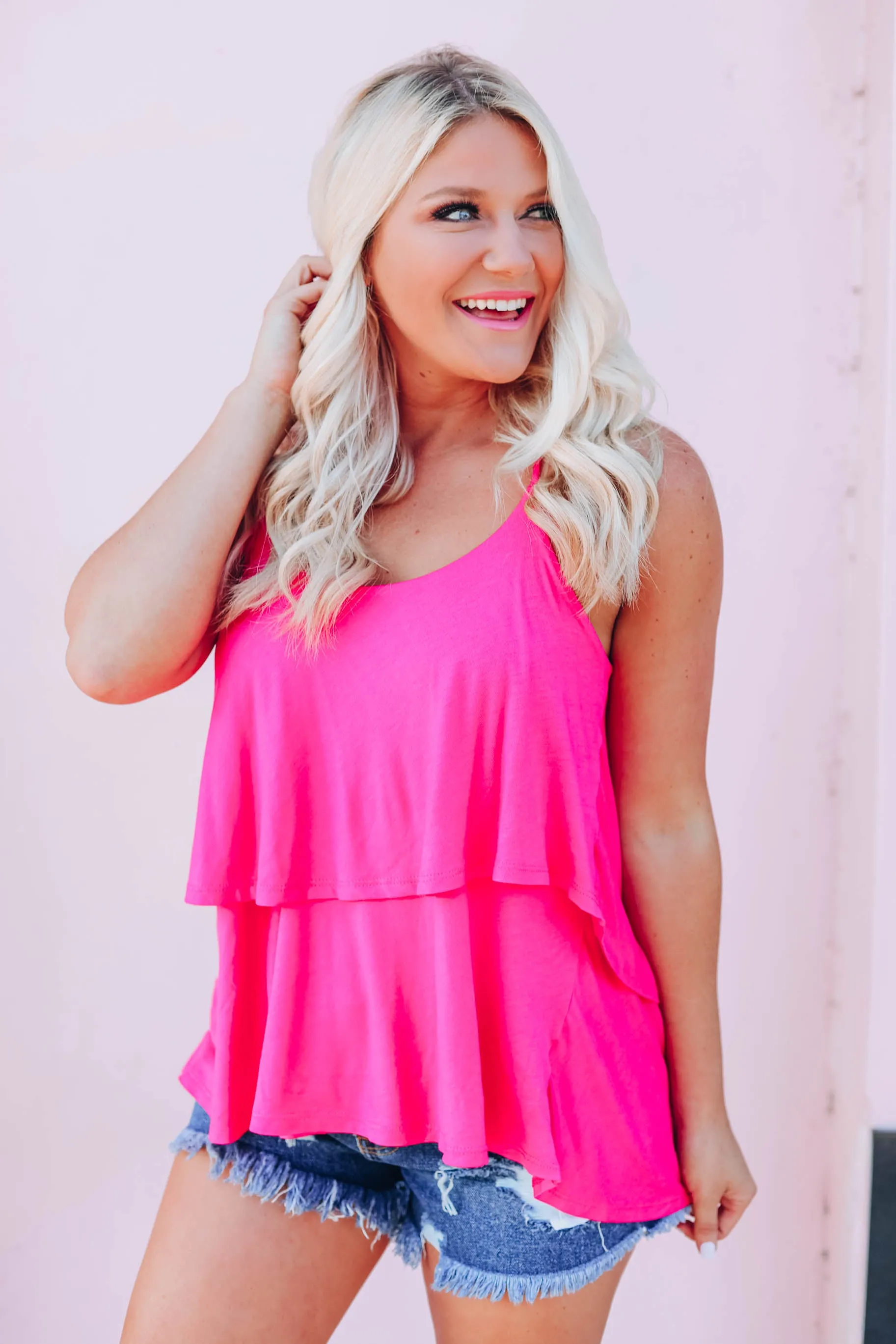 BellaRosa Tiered Tank - Pink
