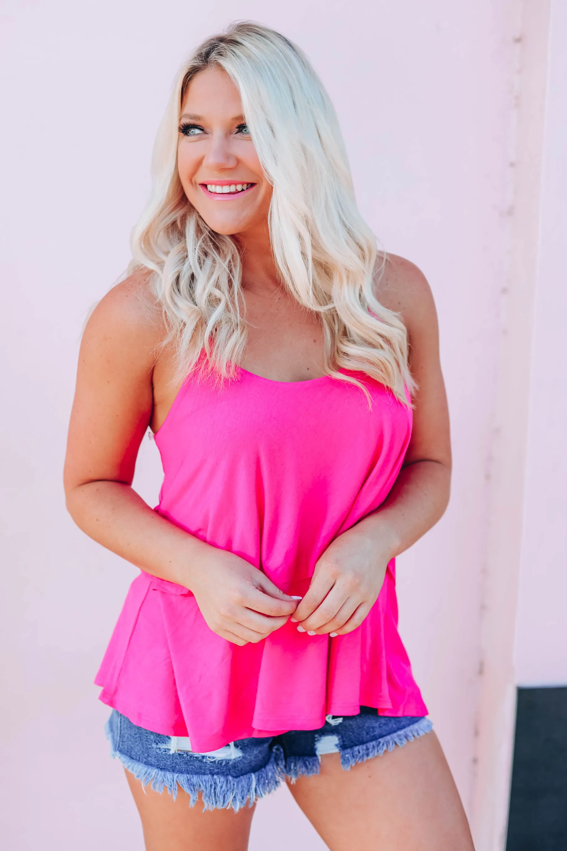 BellaRosa Tiered Tank - Pink