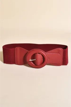 Benny Wide Stretch Belt Burgundy