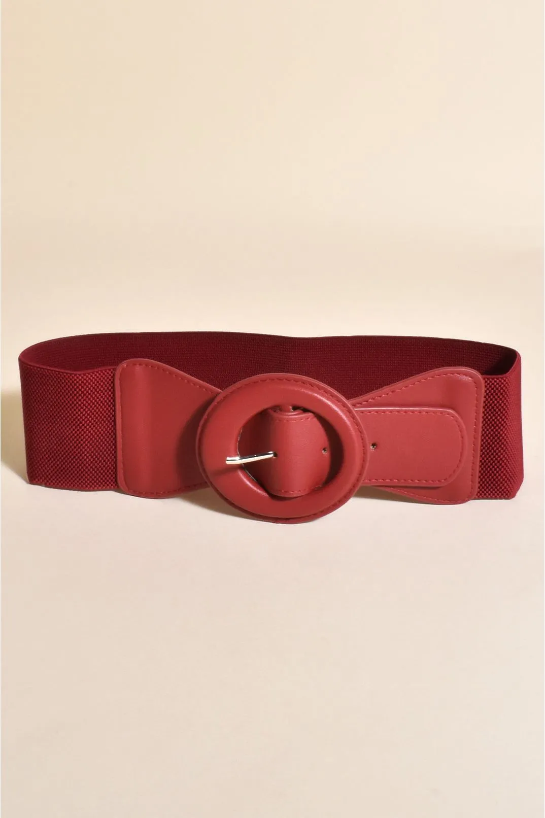 Benny Wide Stretch Belt Burgundy