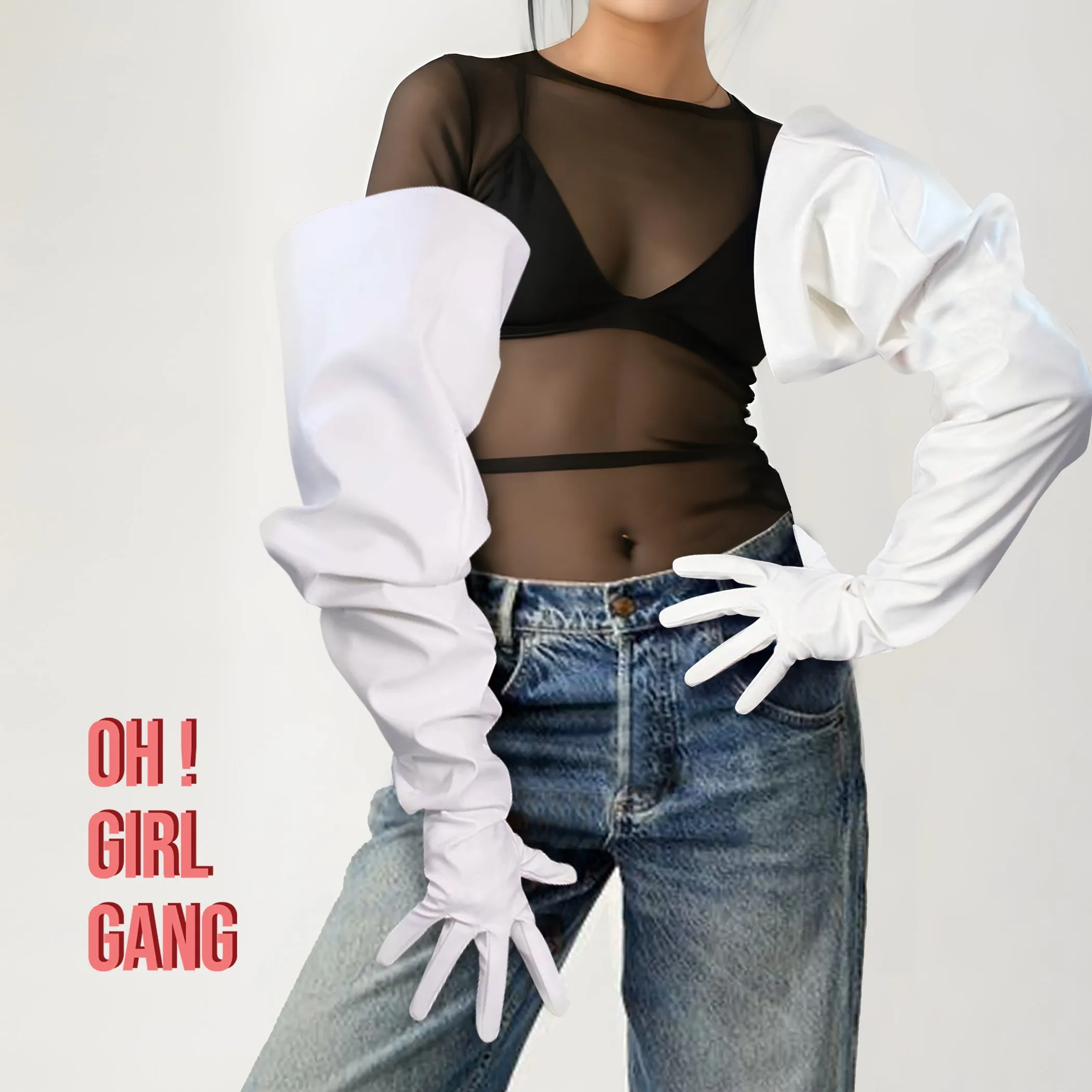 Big Puff statement gloves, Oversized