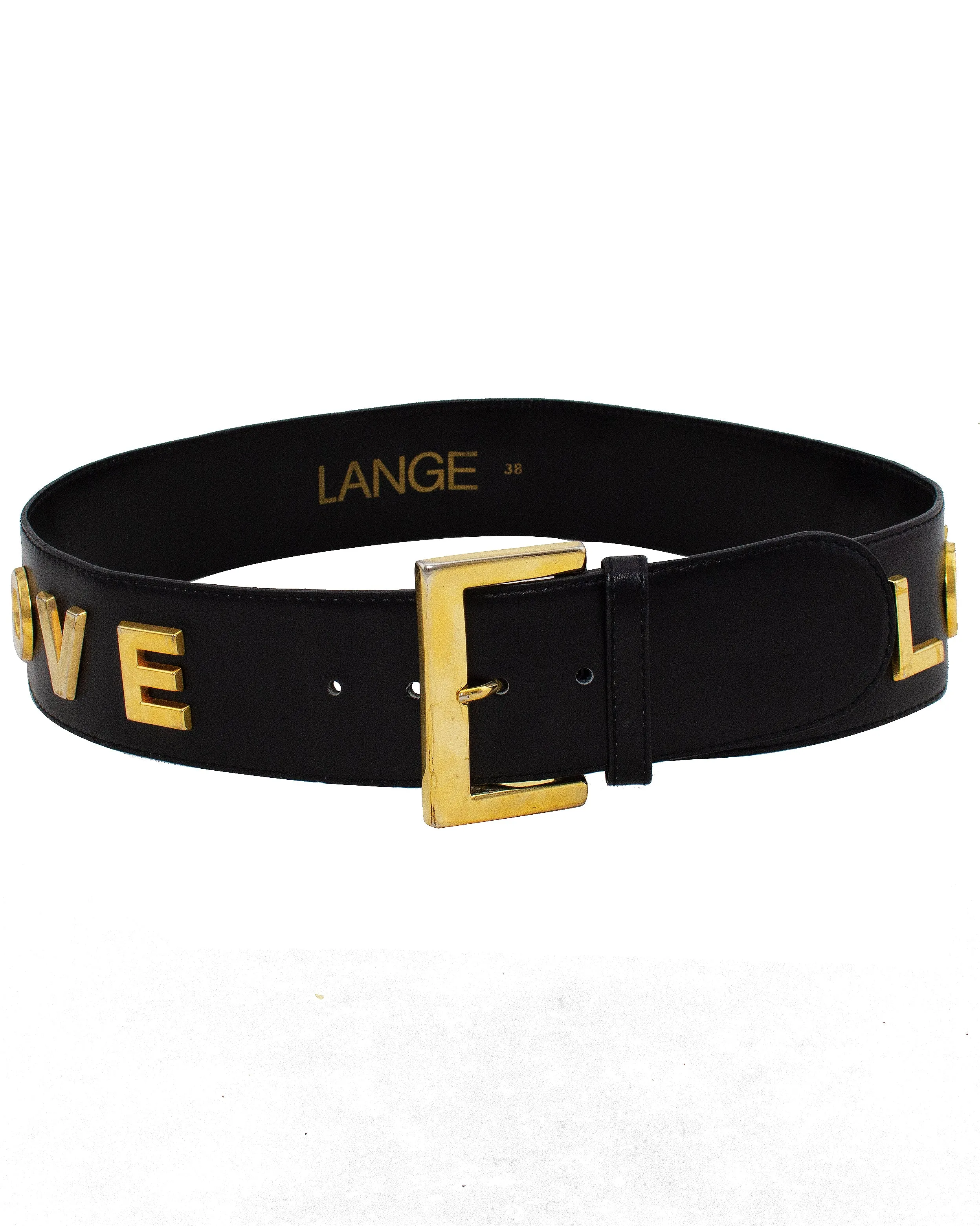 Black and Gold 'LOVE' Belt