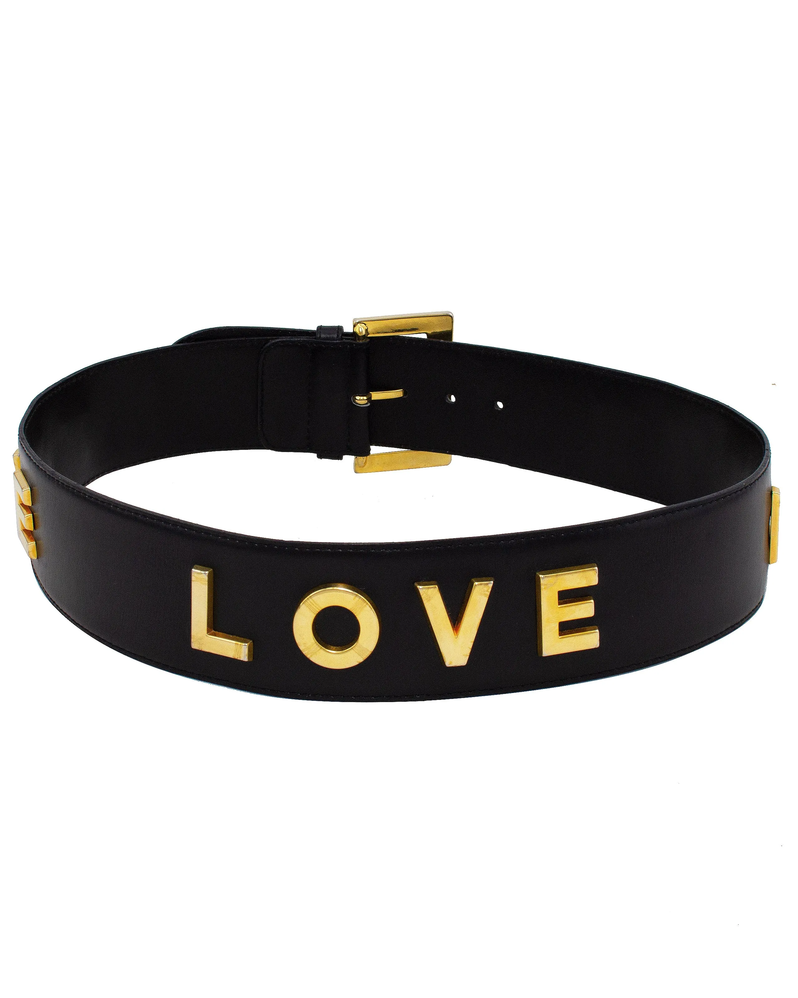 Black and Gold 'LOVE' Belt