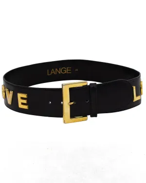 Black and Gold 'LOVE' Belt