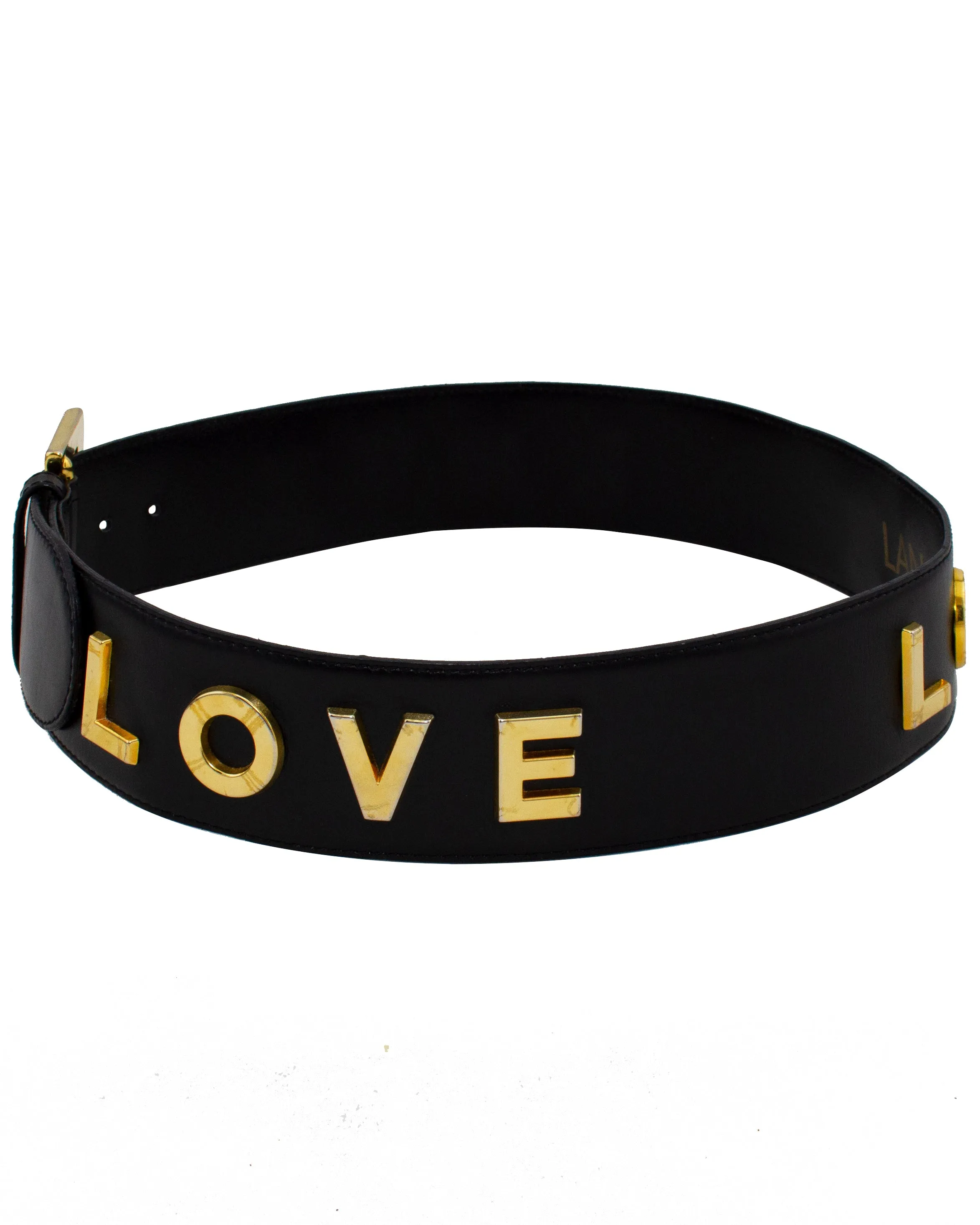 Black and Gold 'LOVE' Belt