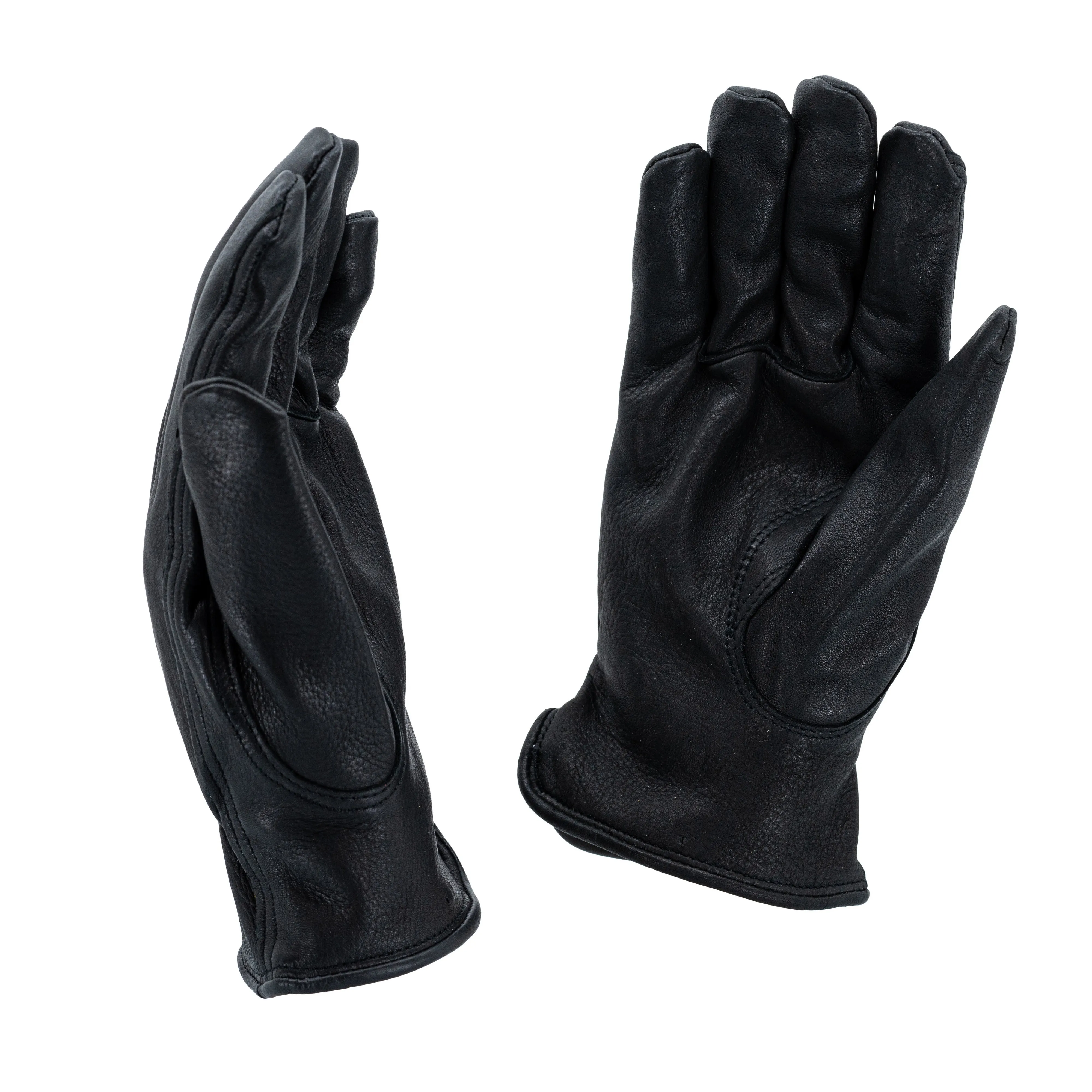 Black Deerskin Leather Gloves