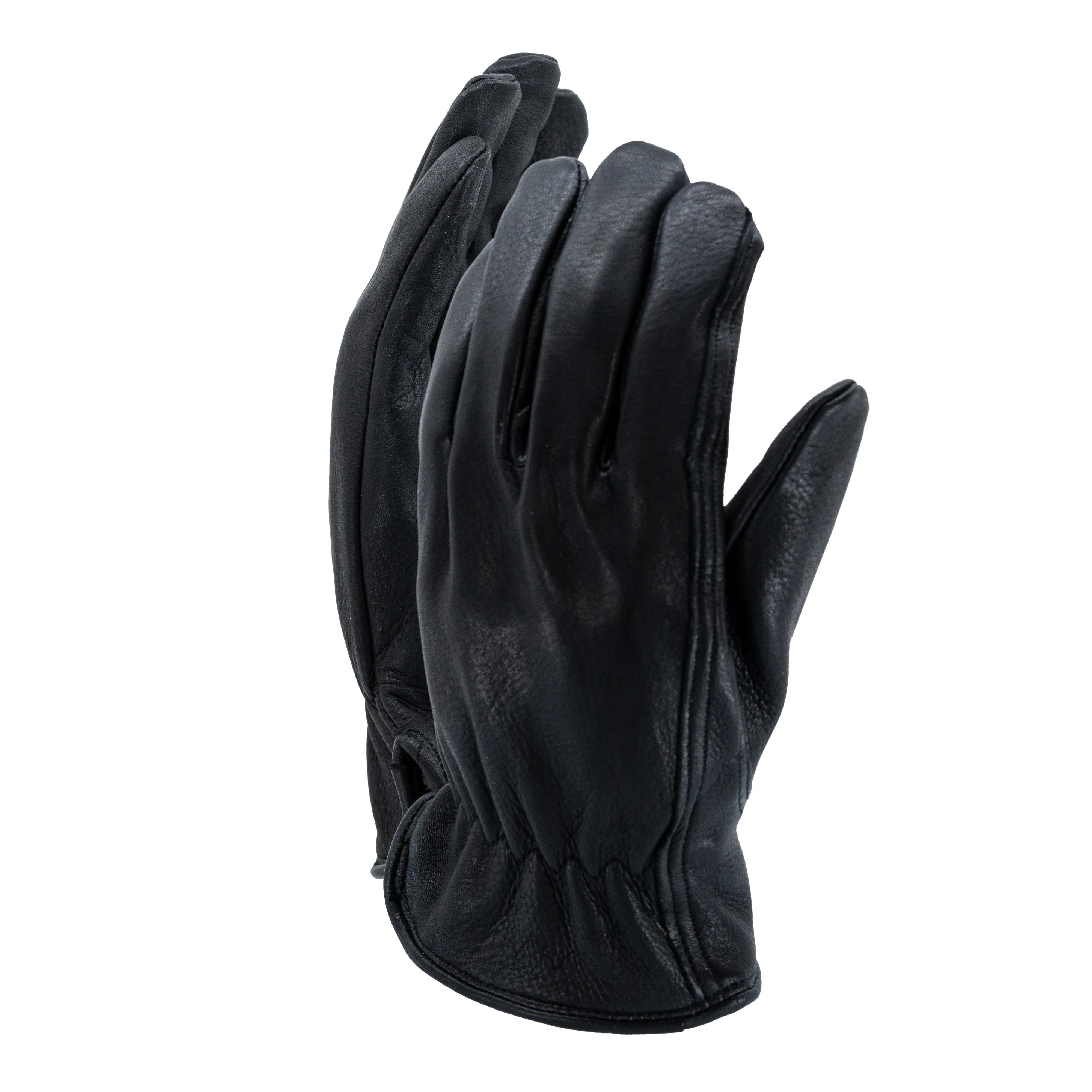 Black Deerskin Leather Gloves