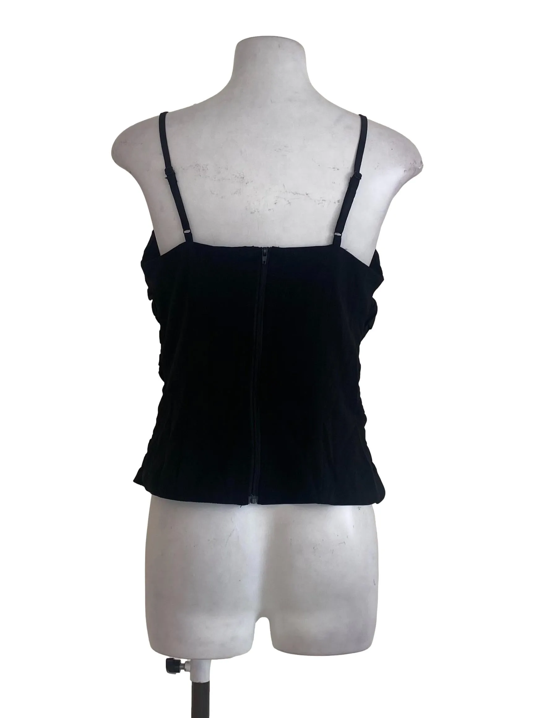 Black Drip Crop Tank Top