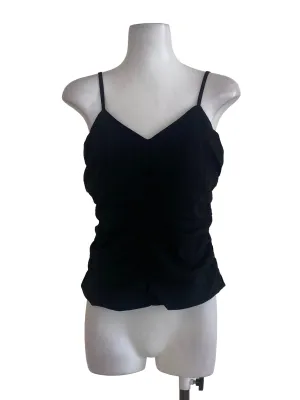 Black Drip Crop Tank Top