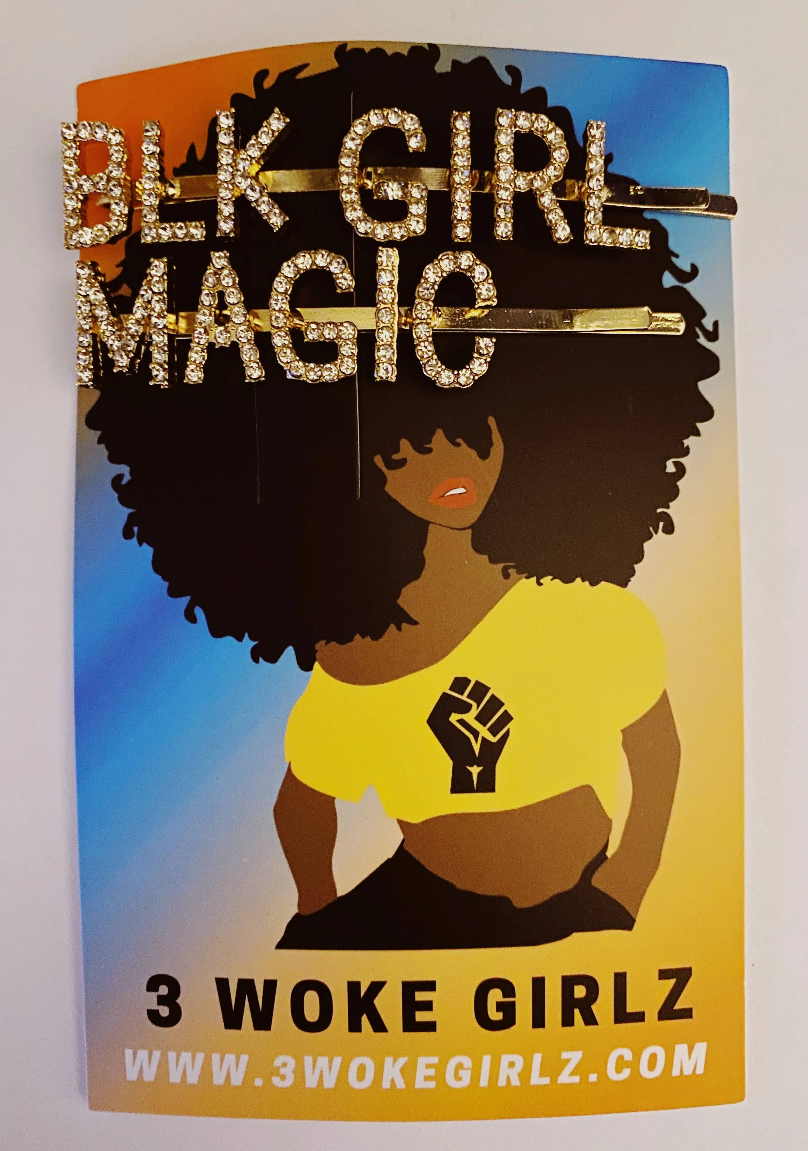 Black Girl Magic Rhinestones Hairpin Set