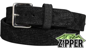Black Hippopotamus Money Belt With 25" Zipper