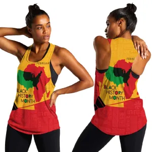 Black History Month Women Racerback Tank - African February Design DT02