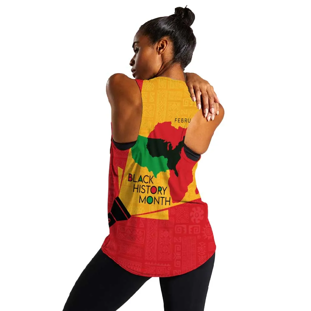 Black History Month Women Racerback Tank - African February Design DT02