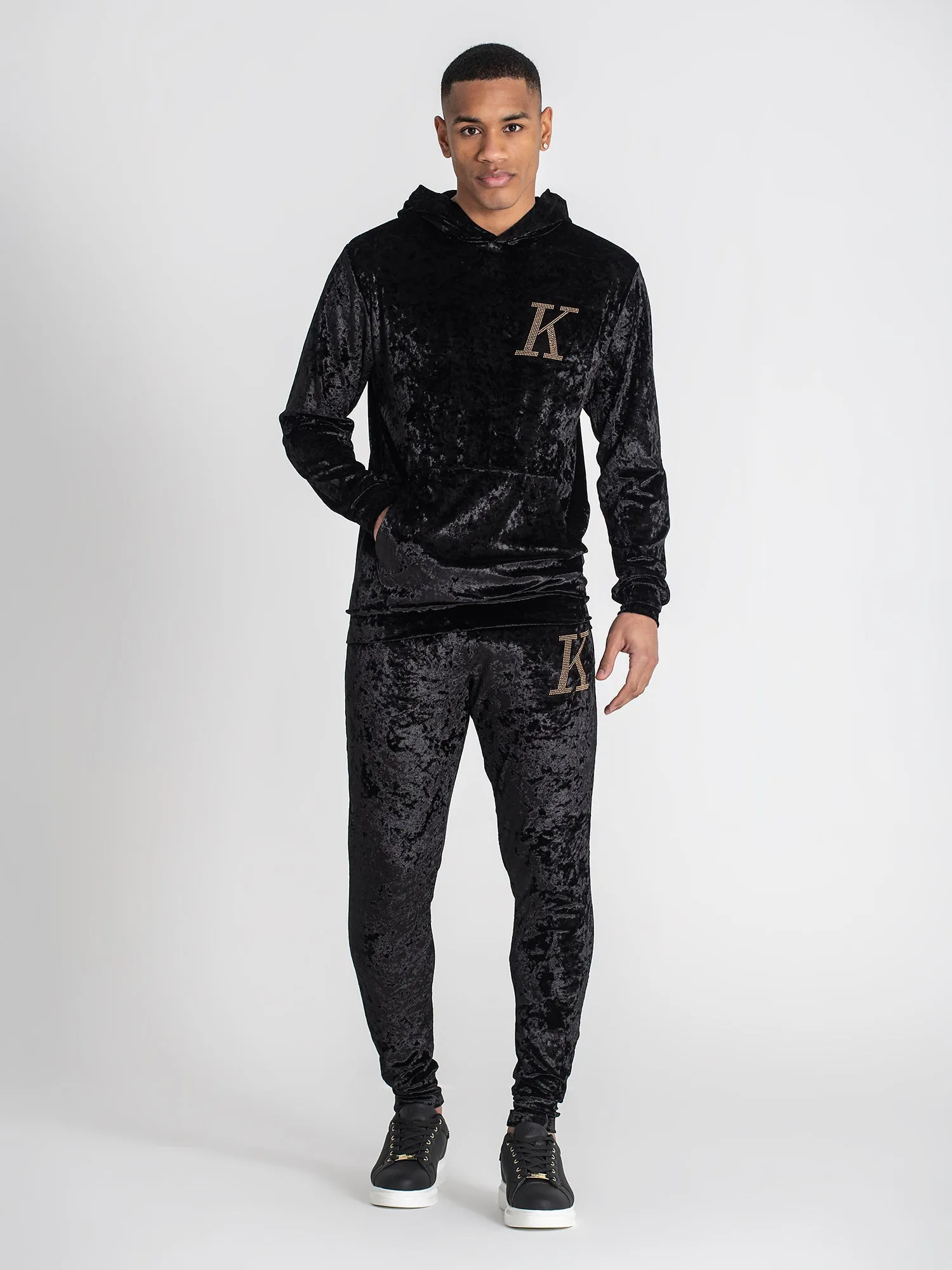 Black K Velvet Hoodie
