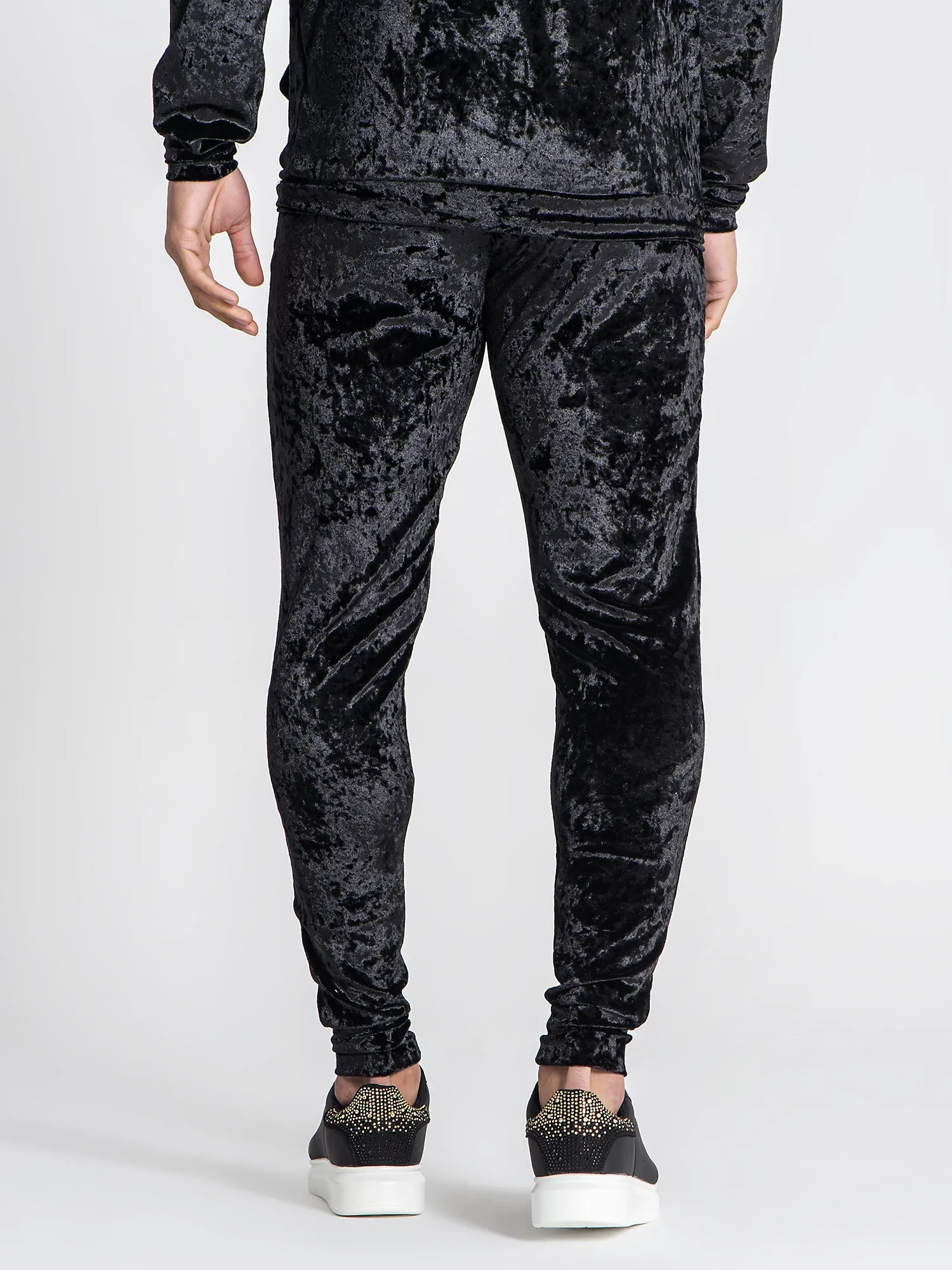 Black K Velvet Joggers