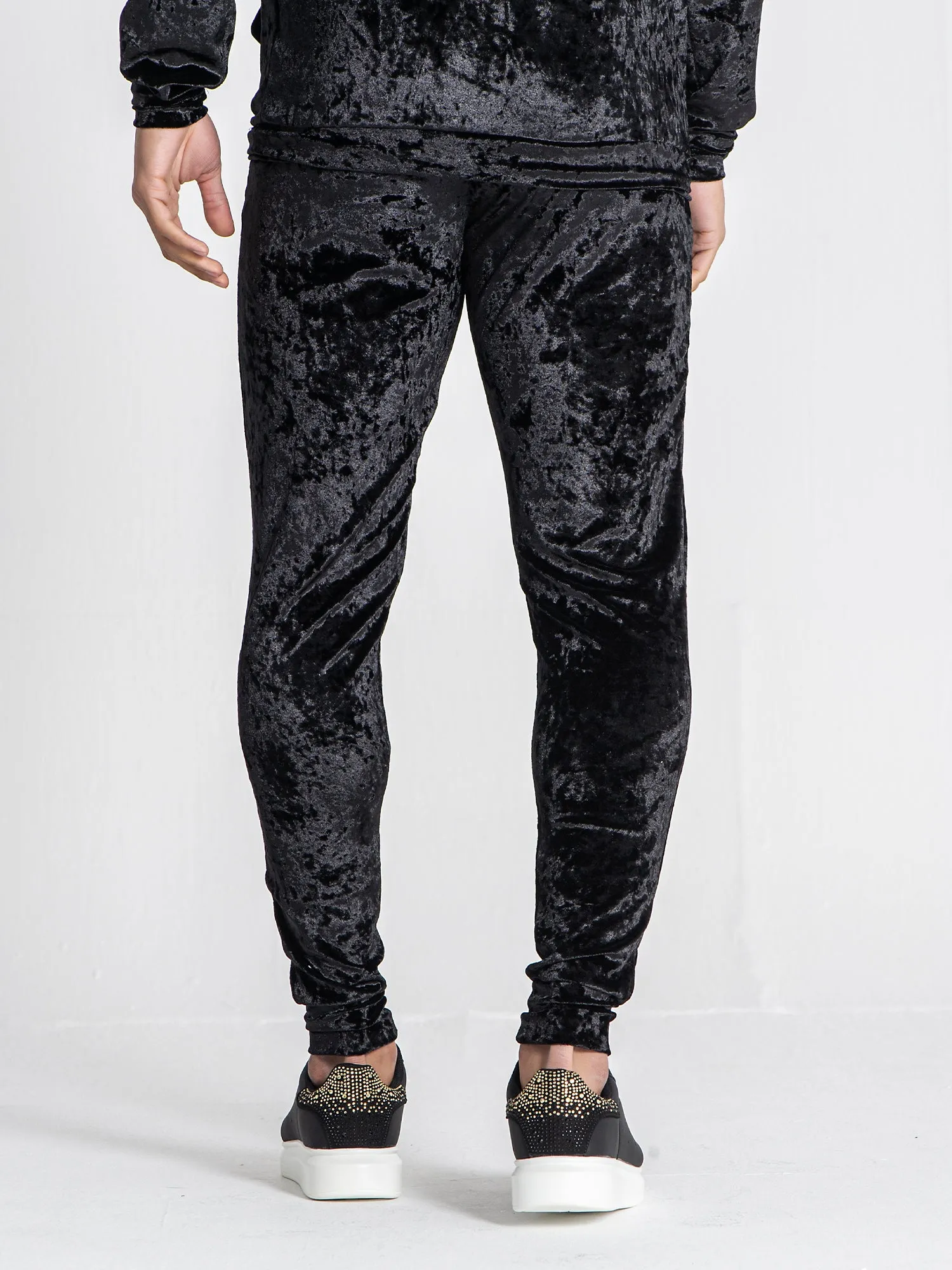Black K Velvet Joggers