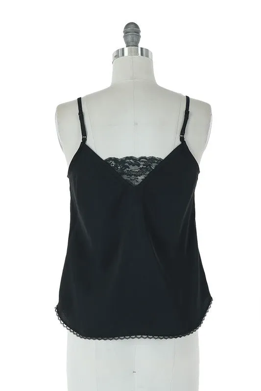Black Satin Cami