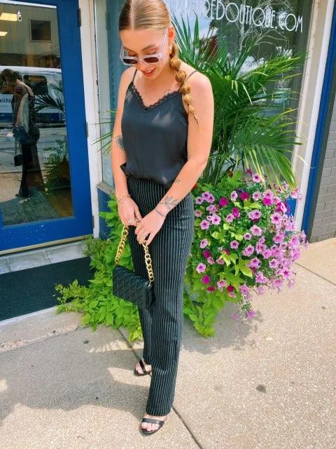 Black Satin Cami