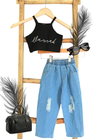 BLESSED CROP TOP | KIDS SIZE 2T-4T