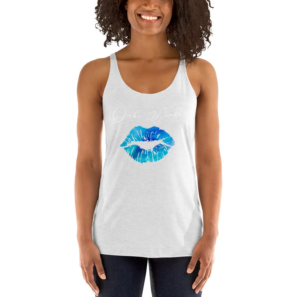 BLUE LIPS  ONKA WONKA Women's Racerback Tank
