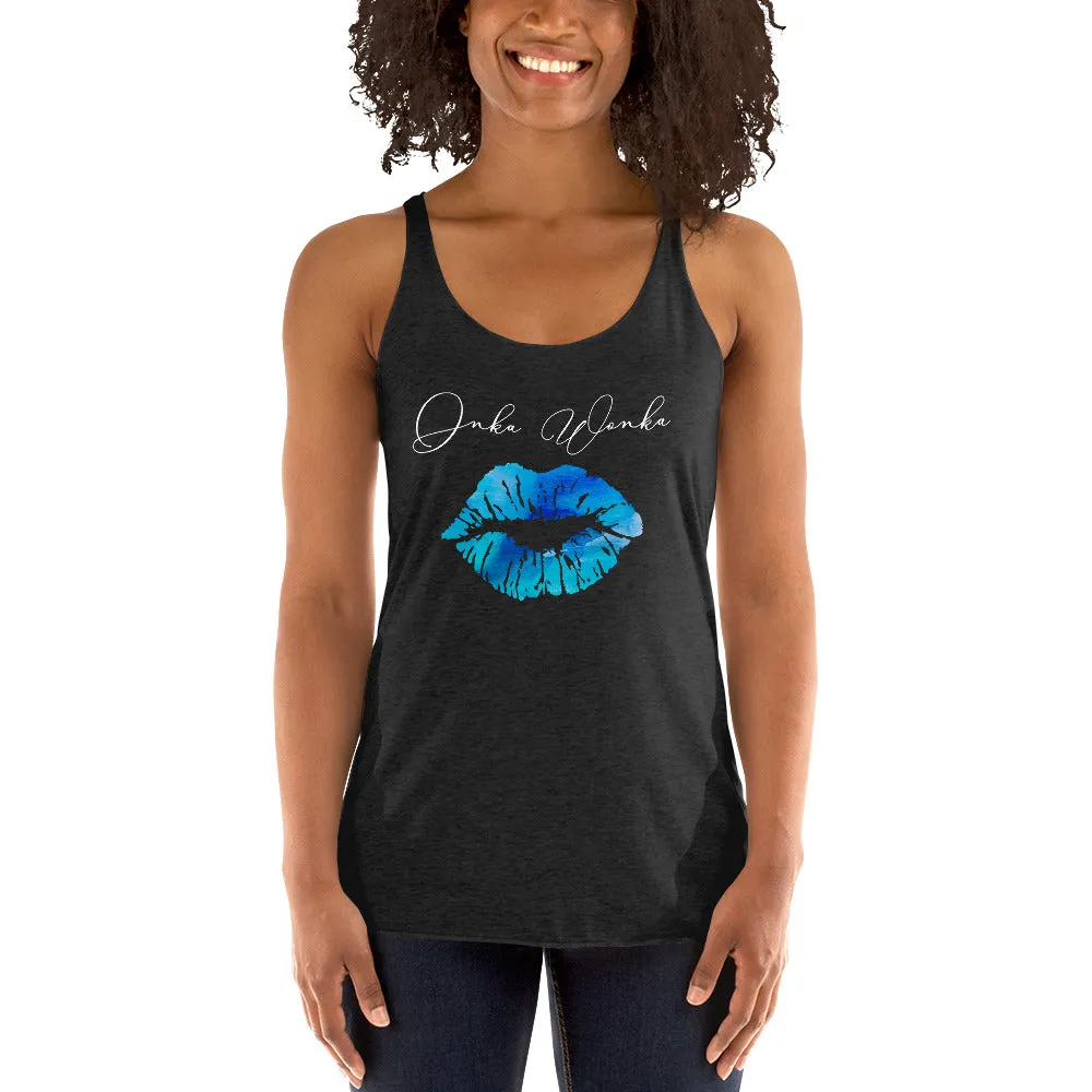 BLUE LIPS  ONKA WONKA Women's Racerback Tank