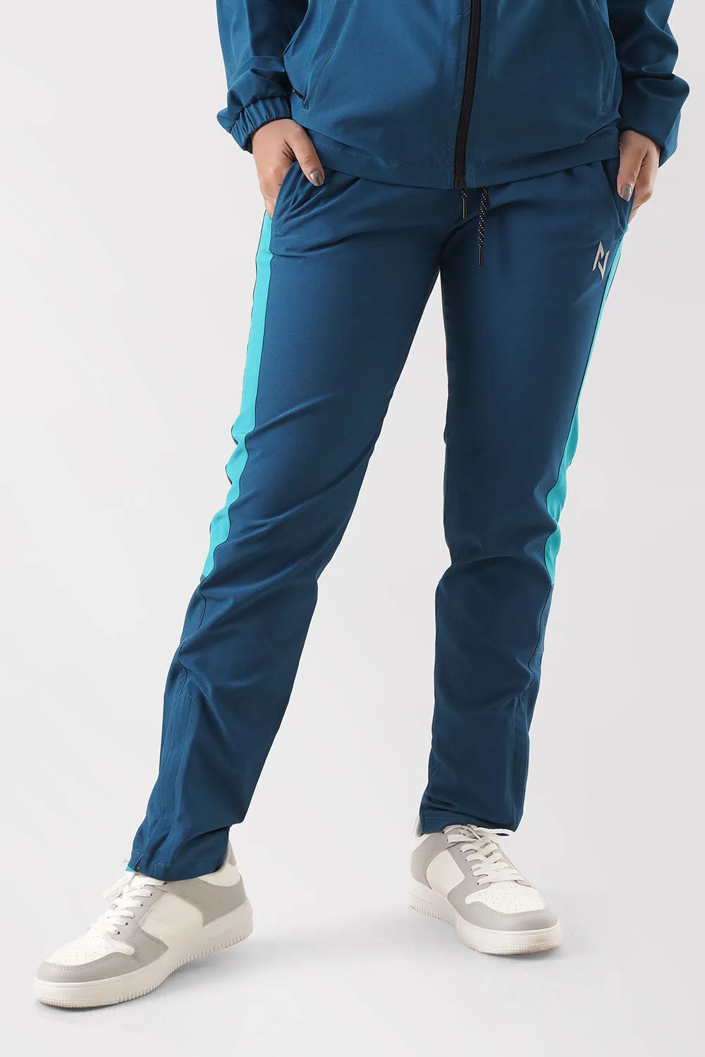 Blue Woven Stretch Tracksuit Trousers