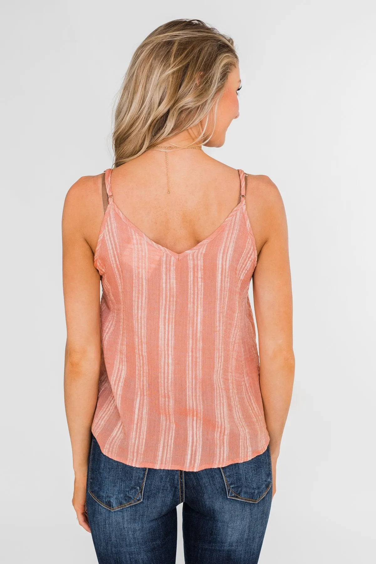 Blushing in Peach Tank Top- Peach