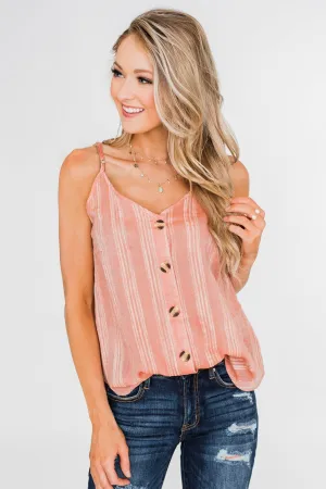 Blushing in Peach Tank Top- Peach