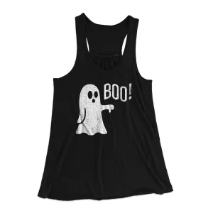 Boo - Ghost Women's Flowey Racerback Tank Top