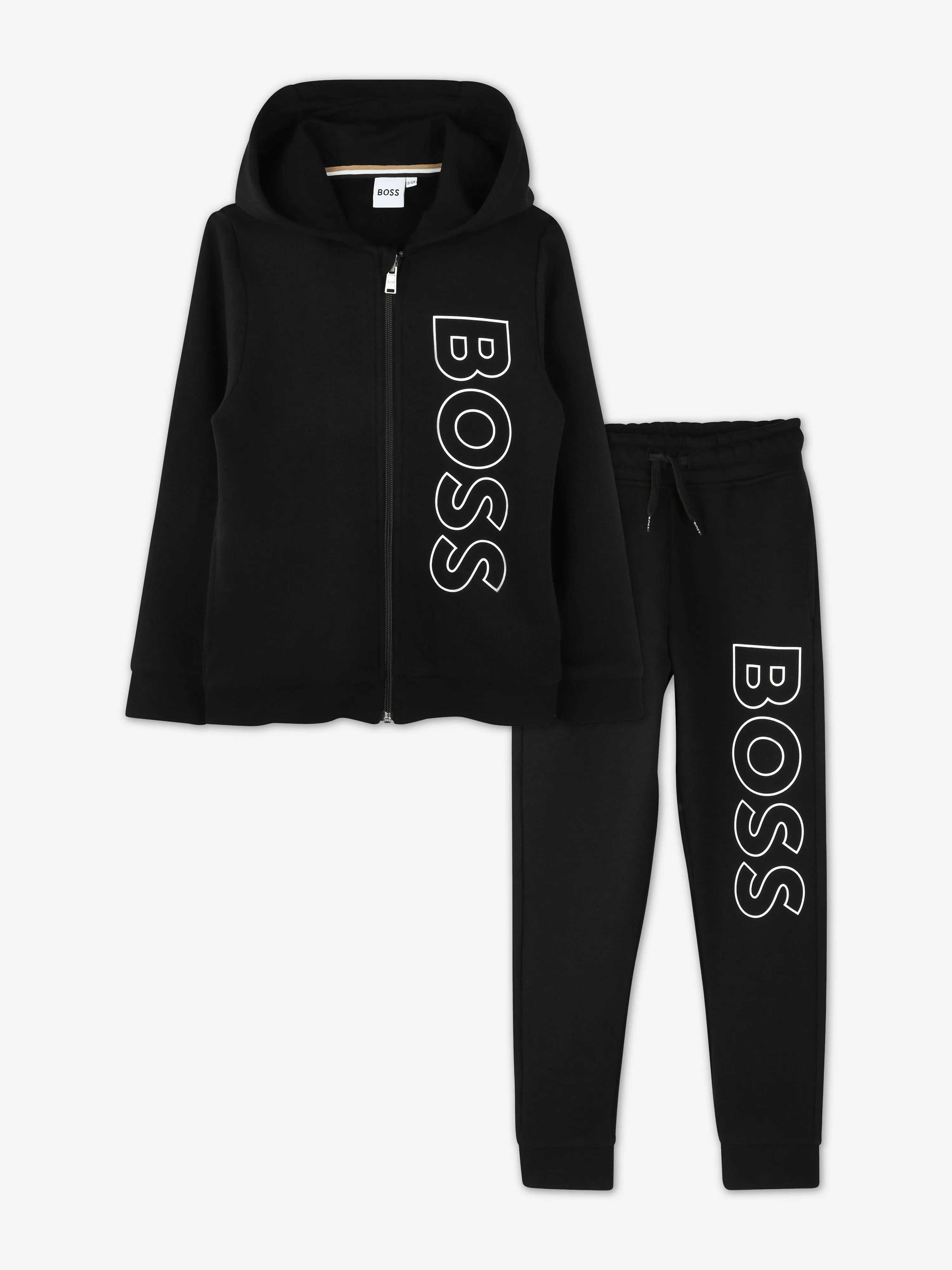 BOSS Boys Logo Tracksuit in Black