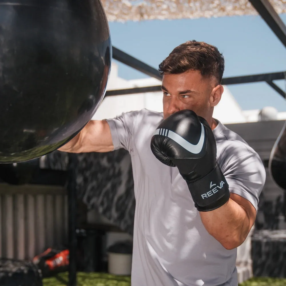 Boxing Gloves Leather - Silver