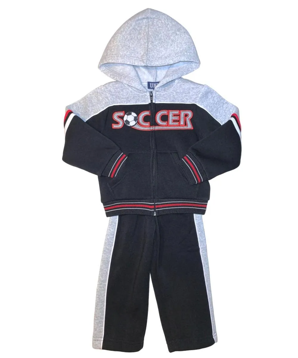 Boy's Soccer Two-Tone Fleece Set