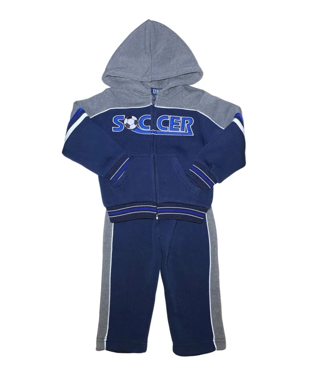 Boy's Soccer Two-Tone Fleece Set