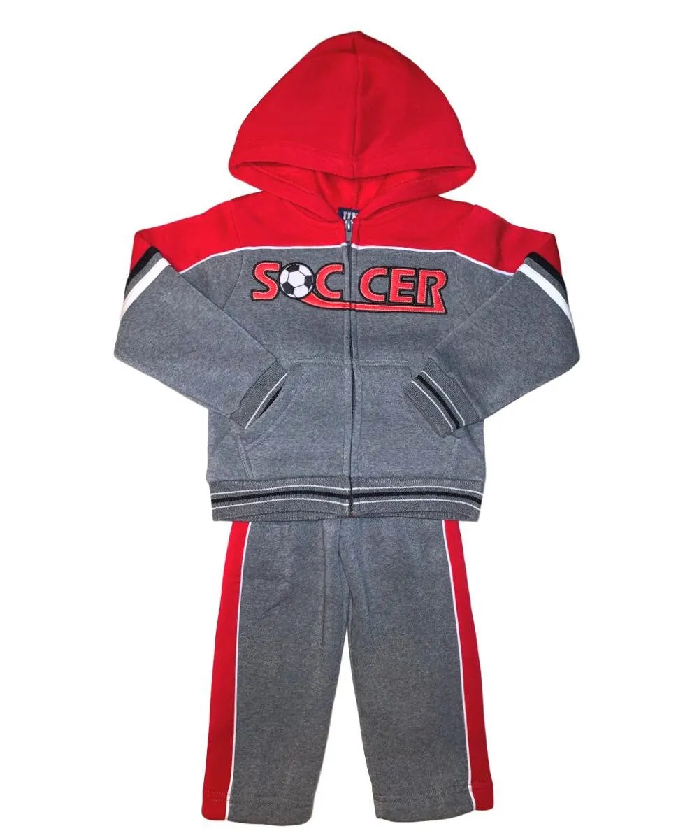 Boy's Soccer Two-Tone Fleece Set