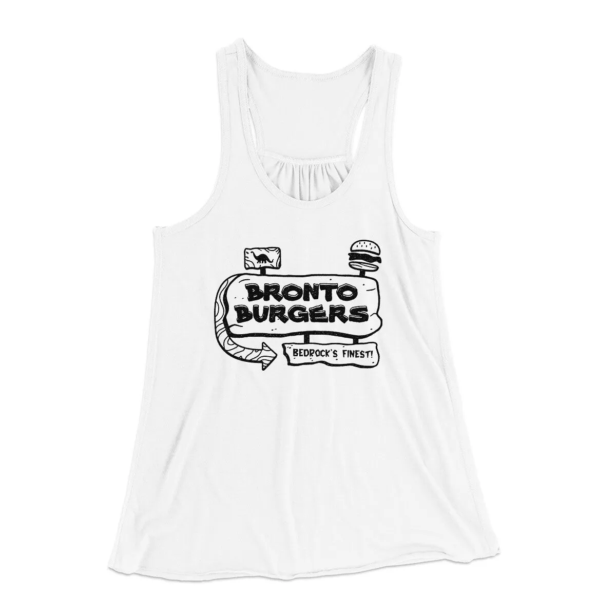 Bronto Burgers Women's Flowey Racerback Tank Top