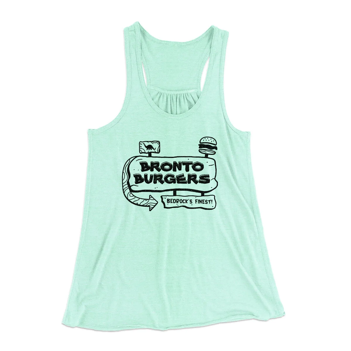 Bronto Burgers Women's Flowey Racerback Tank Top